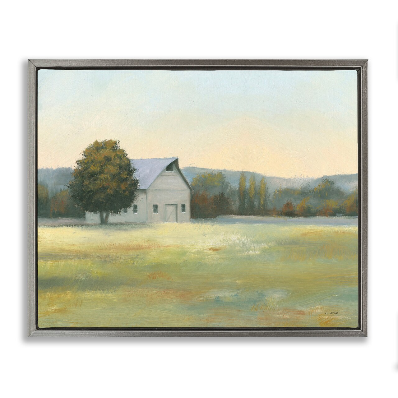 Stupell Industries Rural Countryside Cottage Framed Floater Canvas Wall Art
